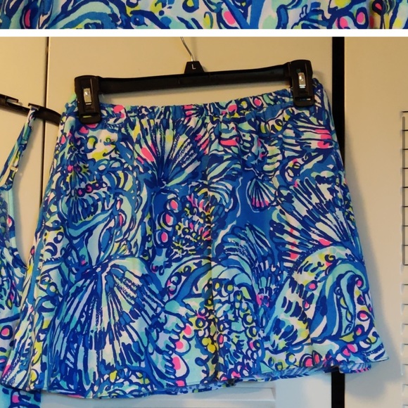 Lilly Pulitzer Ramona Crop Top Set Brilliant Blue 00 - Picture 3 of 5